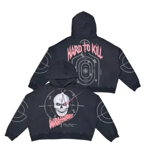 Wrathboy HARD TO KILL SKULL CROPPED HOODIE (BLACK)
