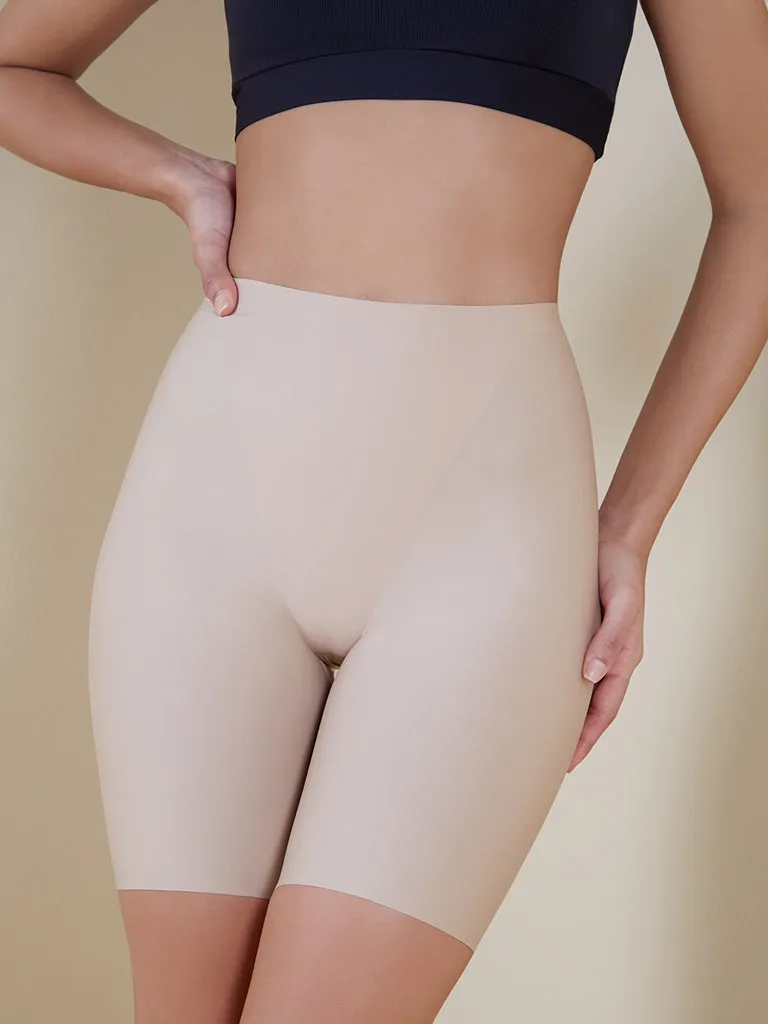 Wunderlove Beige High-Rise Shaping Shorts