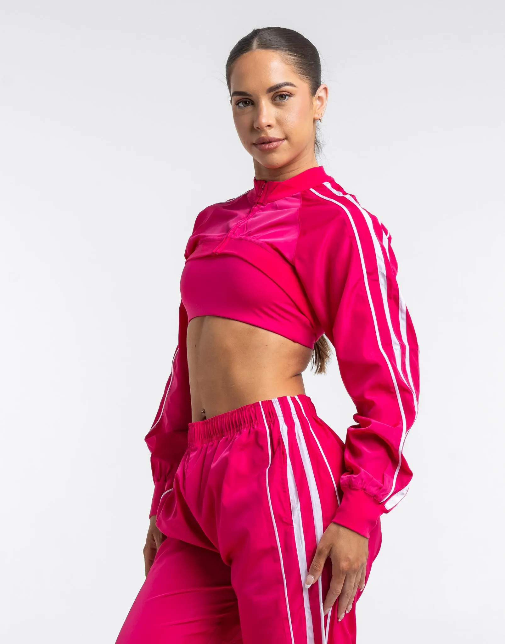 Y2K Retro Speed Jacket - Bright Pink