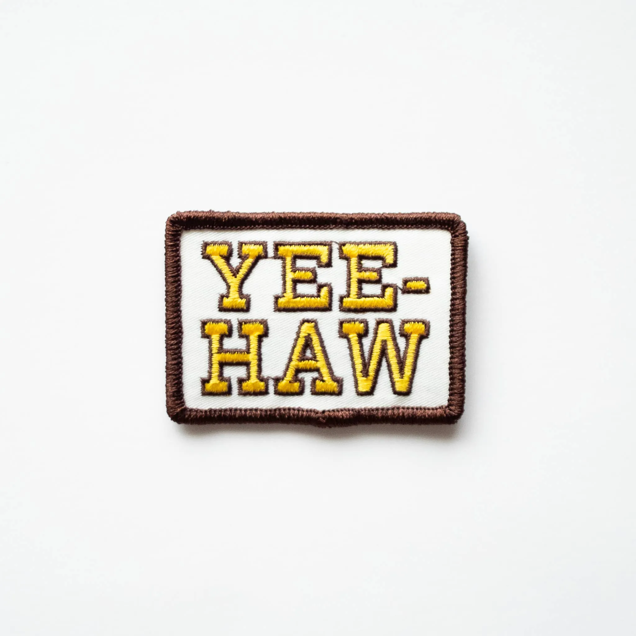 Yee-Haw Embroidered Iron on Patch - Western: No
