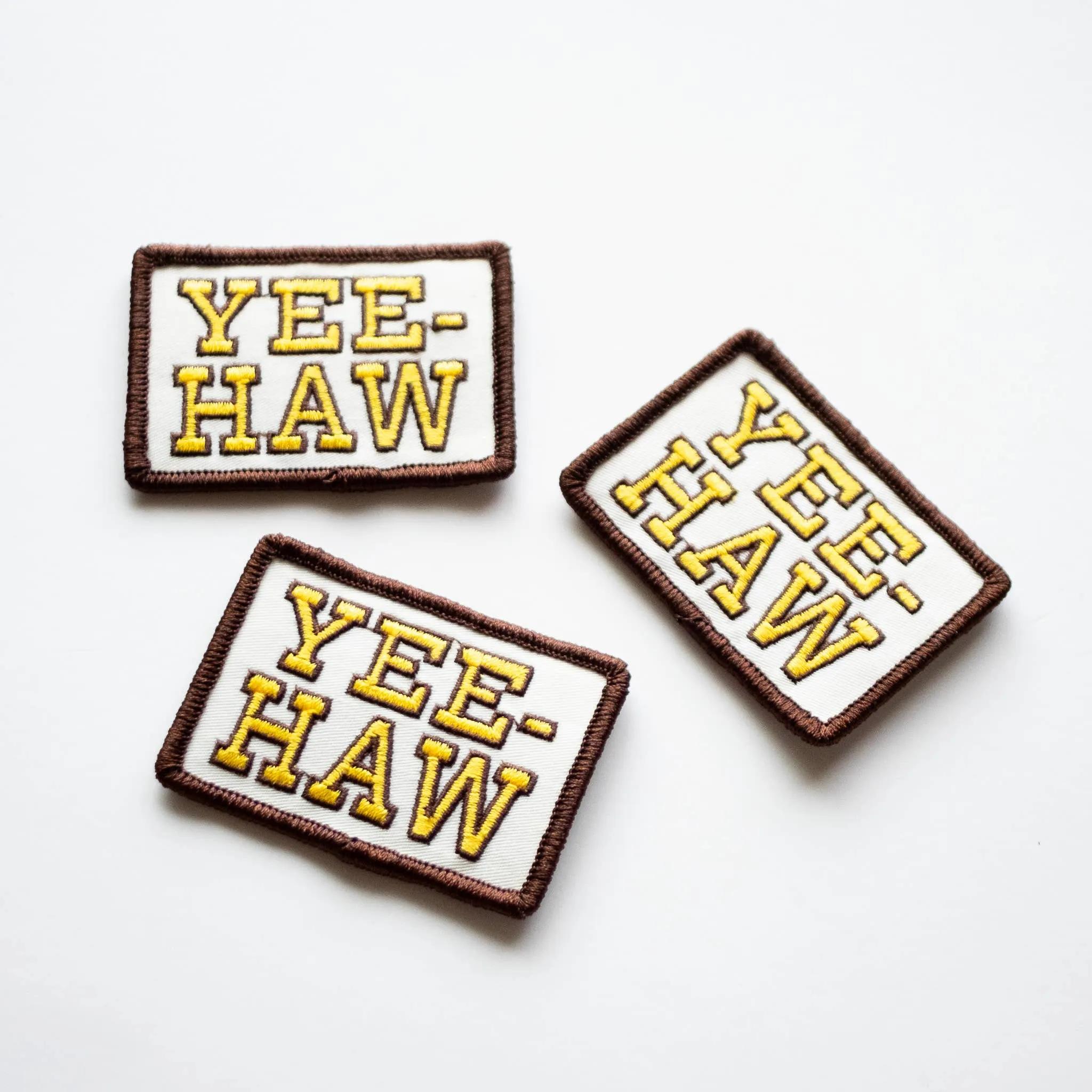 Yee-Haw Embroidered Iron on Patch - Western: No
