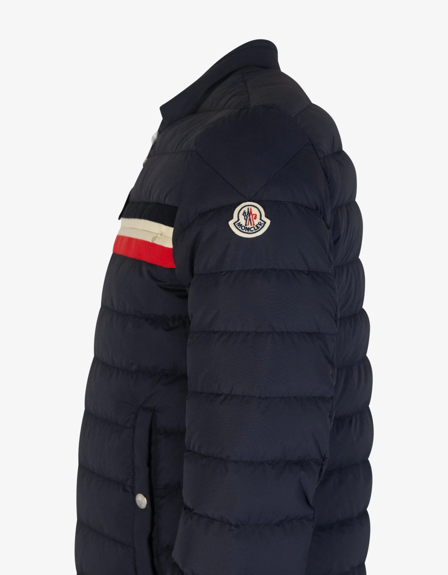 Yeres Navy Blue Nylon Down Jacket