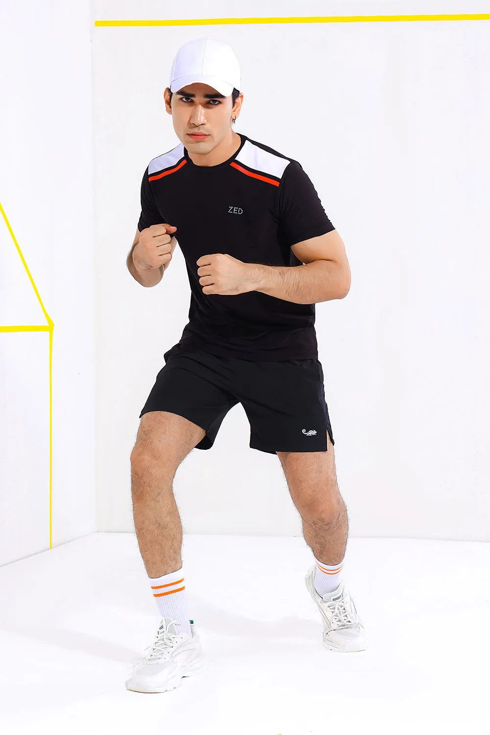 ZED Black Active Gym Performance Shorts