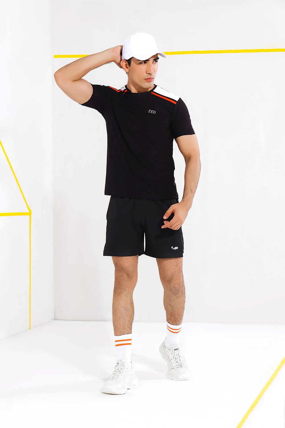 ZED Black Active Gym Performance Shorts