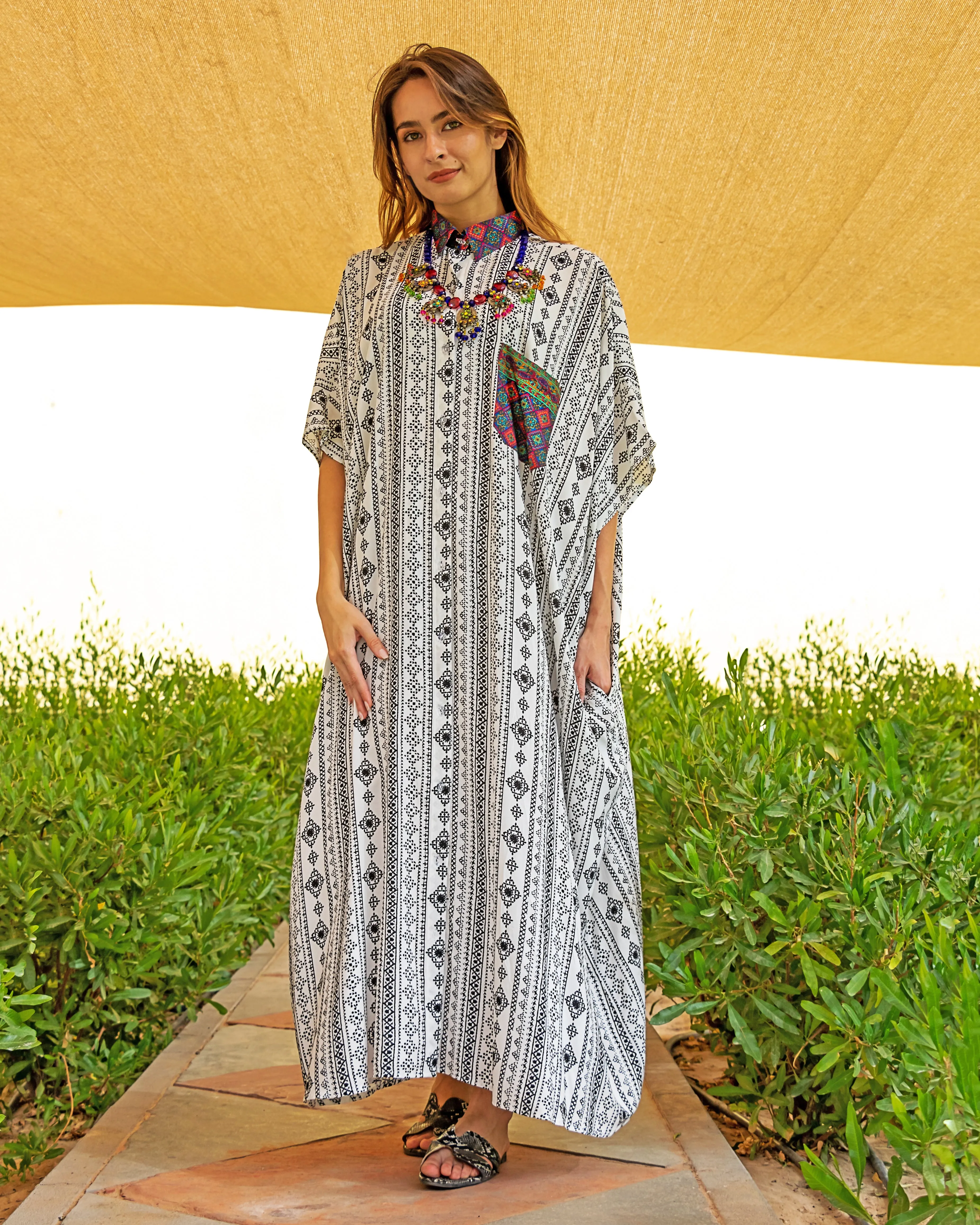 Zorana | Cotton Caftan Dress